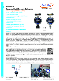 Thumbnail of document Data Sheet - 673 Advanced Digital Pressure Calibrators